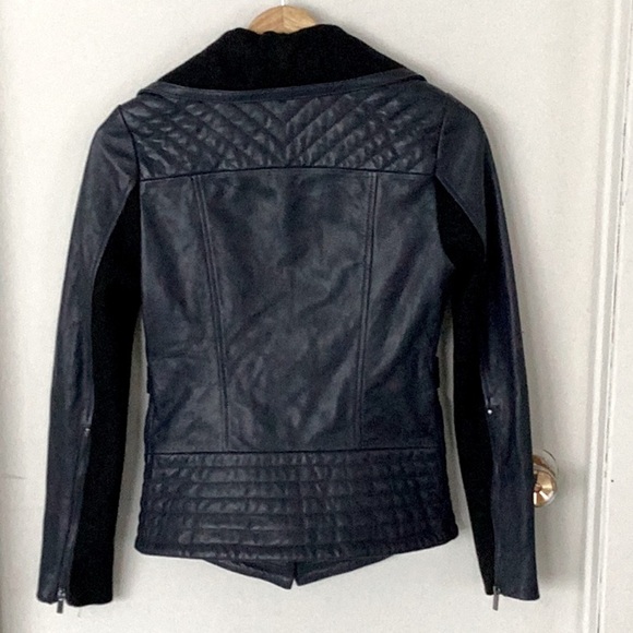 NWOT Badgely Mischka Leather Jacket in XS - Picture 5 of 7
